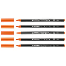 Lot de 5 feutres pinceaux porcelaine EDDING 4200 - Orange - 1-4 mm