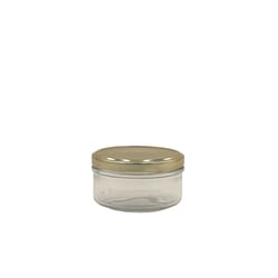 Verrine avec couvercle doré 190 ml / bougie 115 g
