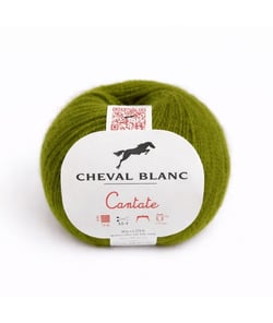 Pelote à tricoter laine et mohair CANTATE - Cheval blanc 057 Kaki