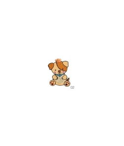 Ecussons Thermocollant Animaux trop mignons 4,5 x 3 cm - Mediac 02 marron chiot