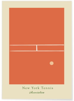 Affiche Tennis Élégante : New York Tennis Association | A3 : 29,7x42cm
