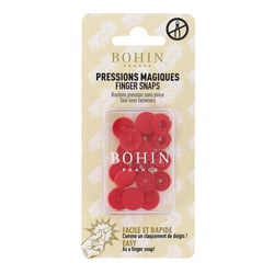 Pressions magiques - Boutons pression sans pince ø 13 mm - Rouge