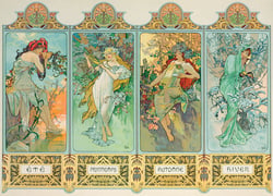 Puzzle 1000 pièces - Mucha Alfons : Four Seasons - Eurographics