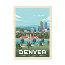 Affiche 50x70 cm - Denver - Olahoop Travel Posters