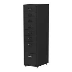 Caisson de bureau armoire meuble de rangement à roulettes avec 8 tiroirs
