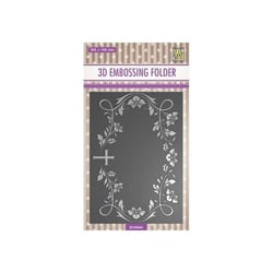 Embossing folder classeur de gaufrage 10,5 x 14,8 cm RECTANGLE WITH CROSS 43