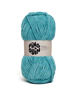 Fil velours 100GR à tricoter PINGO CHENILLE - Pingouin - certifié Oeko-Tex Vert Canard