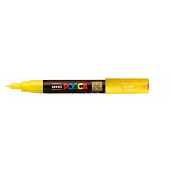 Lot de 12 marqueurs peinture pointe conique extra-fine 0,7 - 1 mm - POSCA PC1MC - Jaune paille