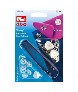 Boutons pression Jersey optique couture 7x12mm - Prym Gris