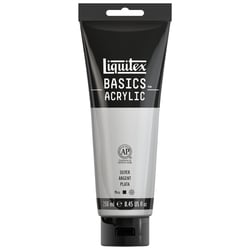 Peinture Acrylique en tube argent 250ml - Liquitex Basics