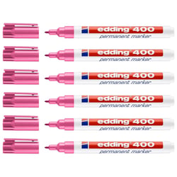 Marqueur permanent pointe fine 1 mm - EDDING - Rose - Lot de 6
