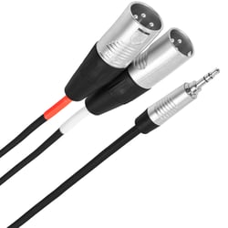 Câble micro Plugger Câble Y mini-Jack mâle stéréo - XLR mâle 3b 1m Touring