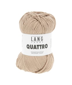 Fil à tricoter 100% coton QUATTRO - Lang Yarns 126 Marron