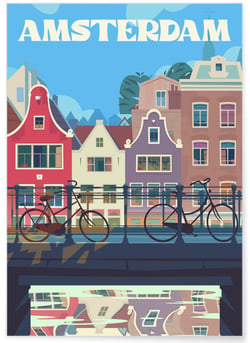 Affiche Amsterdam 2 | A3 : 29,7x42cm