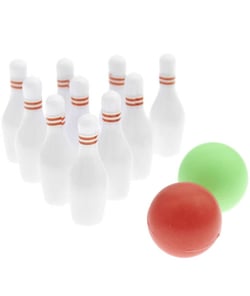 Jeu de quilles miniatures, 12 pièces - Rico Design Bois