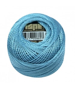 Coton perlé ISPE N°8 - 10GR - Distrifil 419 Bleu vert