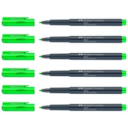Lot de 6 marqueurs néon - FABER-CASTELL - Pointe fibre 1,5 mm - Vert karma chameleon