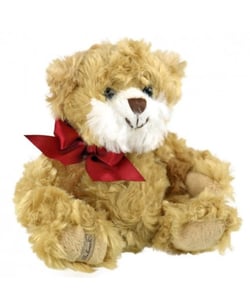 Baby Olinek Ours Brun 15 cm ruban rouge