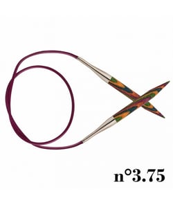 Aiguilles à tricoter circulaires fixes en bois cable 80 cm Symfonie du n° 3,75 à 6,5 - Knitpro taille n°3,75