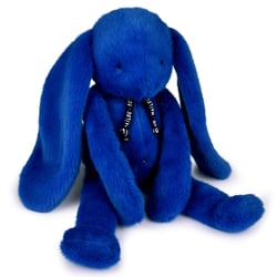 Peluche Lapin Méloé bleu électrique 37 cm