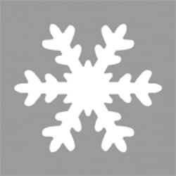 Perfor.fantaisie: Flocon neige, ø5,08cm, (2"), 1 pce.