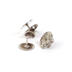 LOT 10 SUPPORTS DE PINS ARGENT LARGE 10MM