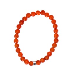 Bracelet Cornaline Perles rondes 6 mm - Omsaé
