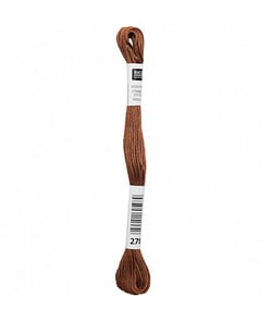 Fil à broder mouliné Uni - Rico Design 278 Marron