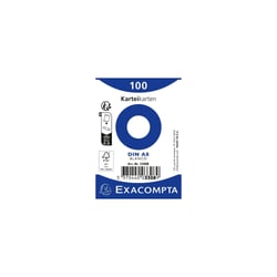 Paquet 100 fiches sous film - bristol uni non perforé 55x74mm - Blanc - x 48 - Exacompta