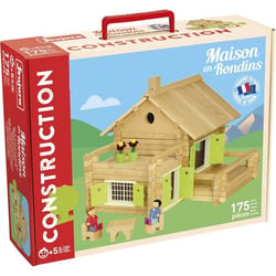 Maison en rondins 175 pièces - jeujura - 8049 - jeu construction en bois