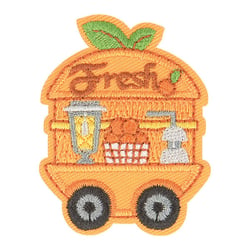 Ecusson thermocollant food truck fresh 4,5cm x 3,5cm