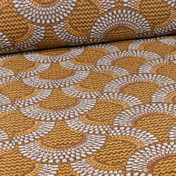 Tissu Jacquard  Zama sur fond Jaune or