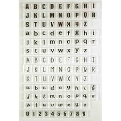 MégaCréa DIY - Tampon transparent 5 à 7 mm Alphabet chiffres 114 pièces