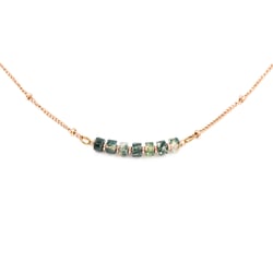 Collier Piana en pierres Agate Aquatique - Sloya