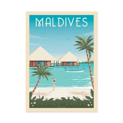 Affiche 30x40 cm - Maldives - Olahoop Travel Posters