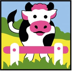 Kit canevas soudan enfant Vache