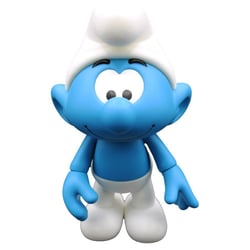 Les Schtroumpfs - Figurine Schtroumpf Blanc et Bleu Flocked 19 cm - Puppy