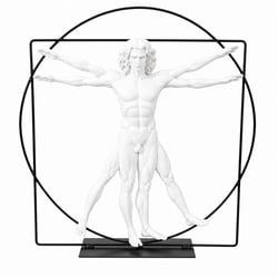 Figurine Léonard de Vinci l'homme de vitruve 41 cm