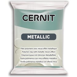 Pâte polymère - Opaque - A cuire - Pâte à modeler - Or turquoise - Bloc de 56g - Cernit - Metallic