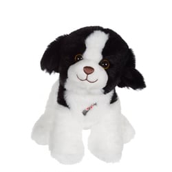 Peluche - Peluche Dogz & kats sonores 18 cm - chien noir et blanc