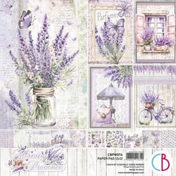12 papiers scrapbooking carterie 30 x 30 cm CIAO BELLA MORNING IN PROVENCE