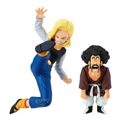 Dragon Ball Z - Figurine Android 18 Vs Mr. Satan Vs Mighty Mask Match Makers
