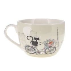 Bol en porcelaine chat à vélo Paris 500 ml