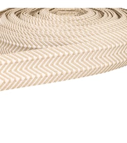 Sangle Double Chevrons 38mm ecru au mètre