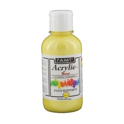 Peinture Acrylique en bouteille Jaune nacré 200ml - Amt