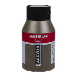 Bouteille 1000 ml - Peinture acrylique Amsterdam Standard Series - Terre d'Ombre Naturelle 408 - Semi-transparente.