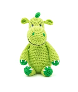 Kit de crochet Gründl Dieter le Dino – Créez votre dinosaure au crochet facilement Vert