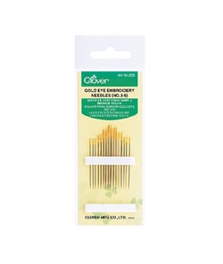 Aiguilles à broder à chas doré (N° 3 – 9) - Clover - Précision, robustesse et confort pour tous vos travaux de broderie Jaune