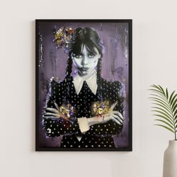 Affiche encadrée déco pop art — Le Paradoxe du Silence — Art mural — Calbarracin — cadre bois — 70 x 50 cm