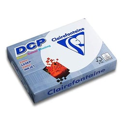 Clairefontaine - DCP - Réf : 1858 C - Papier pour impression Laser - A3 : 420x297 -  250 g/m2 - Satiné - Parfaite Opacité - Ramette de 125 feuilles - Coloris Blanc